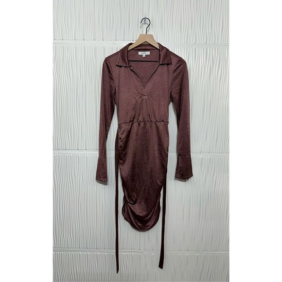 Louna - Brown Jersey Dress - $235 MSRP - Picture 7 of 15